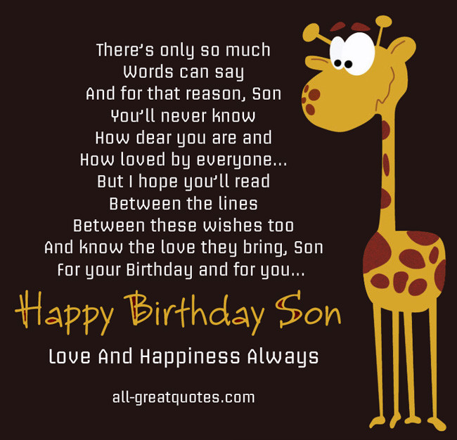 Happy Birthday Son Images And Quotes
 Happy 22 Birthday Son Quotes QuotesGram