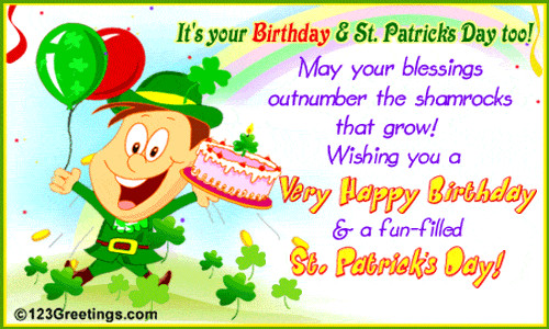 Happy Birthday St Patrick's Day Quotes
 70 Most Beautiful Saint Patrick’s Day Greeting Card