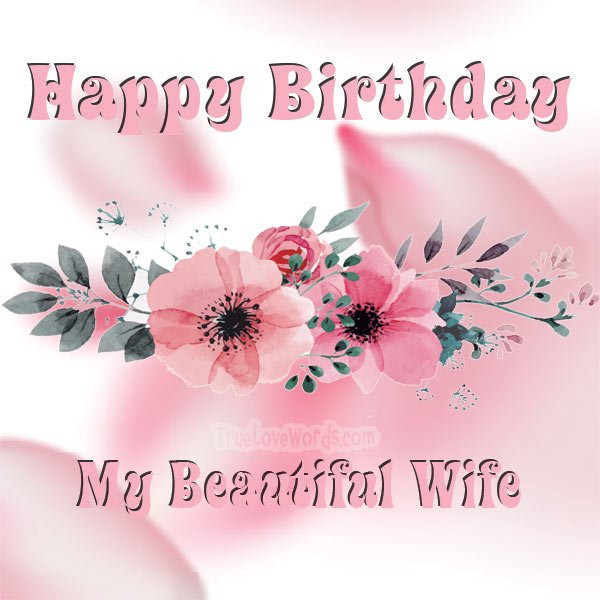 Happy Birthday To My Beautiful Wife Quotes
 The 50 Cutest Birthday Wishes For Wife True Love Words