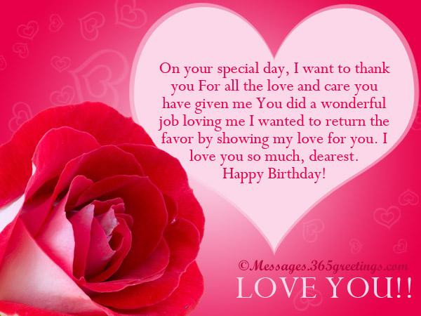 Happy Birthday Wishes Love
 Love Birthday Messages 365greetings