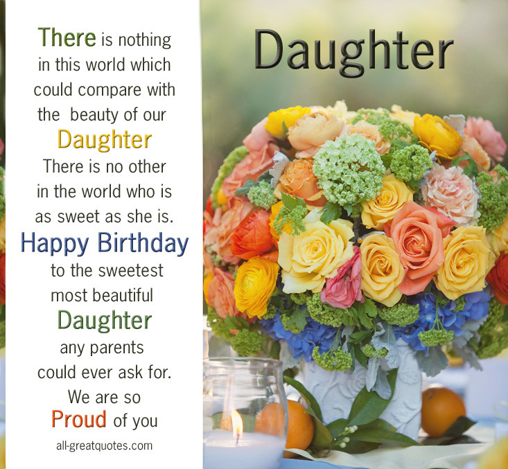 Happy Birthday Wishes To Daughter
 15 Birthday Quotes For Daughter QuotesGram