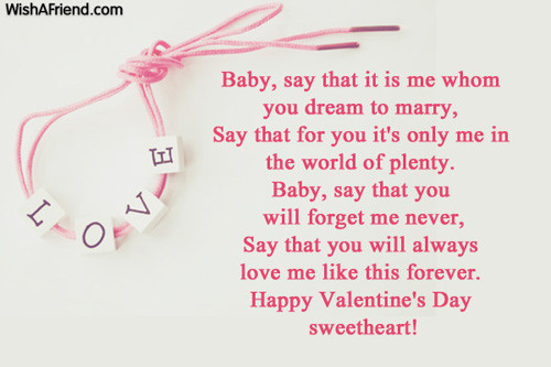Happy Valentines Day Baby Quotes
 Valentines Day Poems Page 3