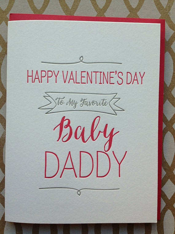 Happy Valentines Day Baby Quotes
 Valentine s Day Card Baby Daddy Cute Funny by jdeluce on Etsy