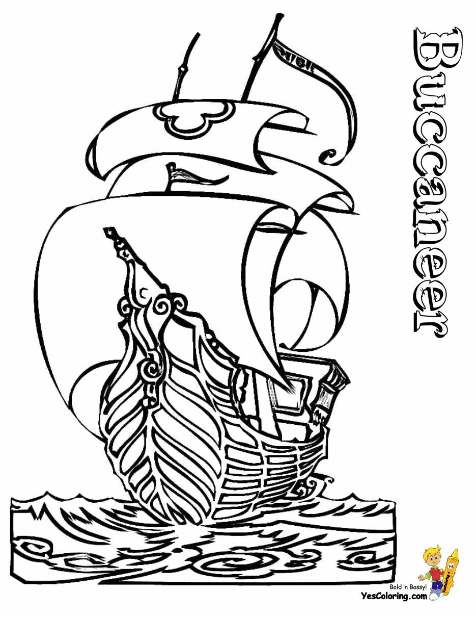 Hard Coloring Pages For Boys
 High Seas Pirate Ship Coloring Pages Pirate Ship