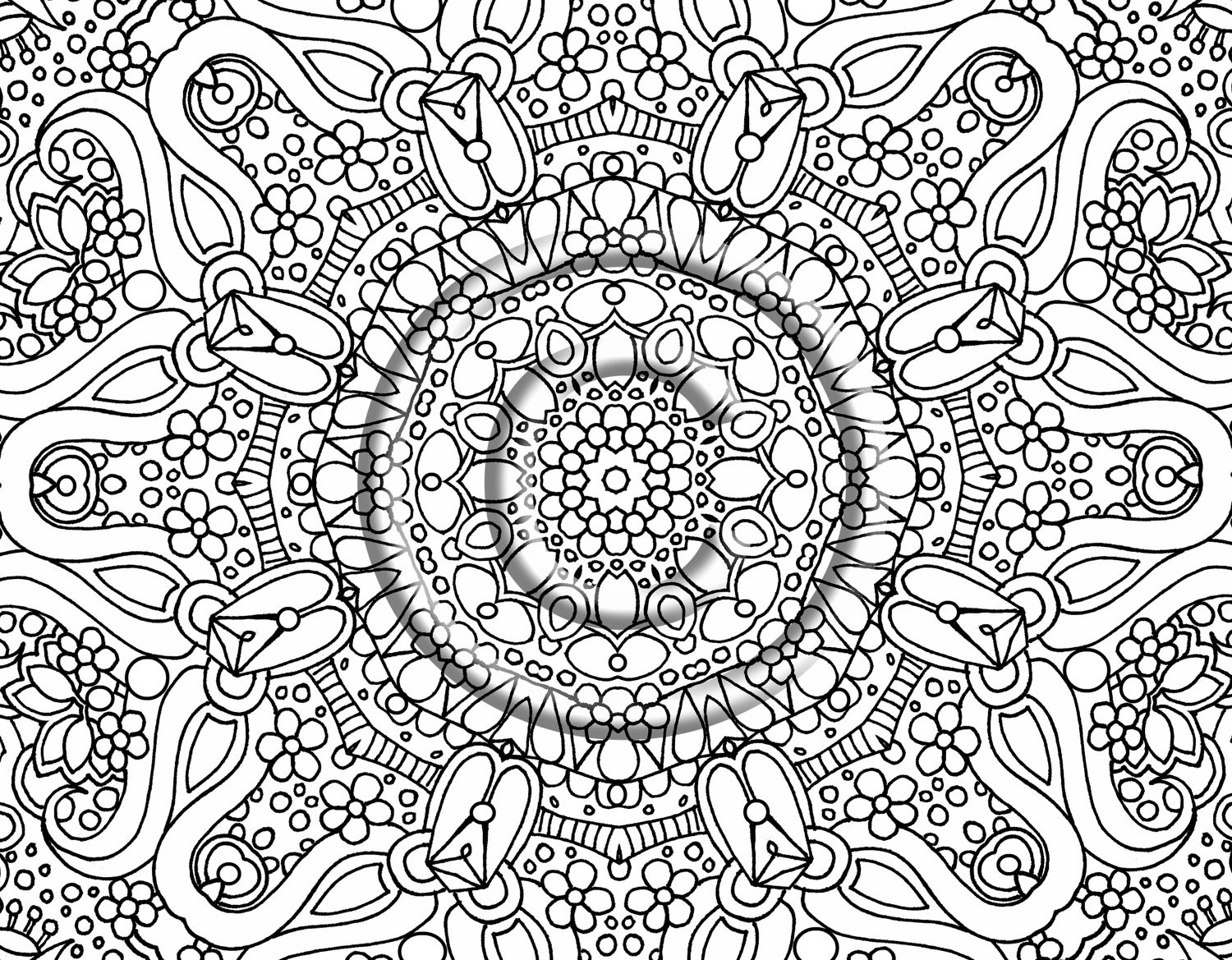 Hard Kids Coloring Pages
 Free Printable Abstract Coloring Pages for Adults