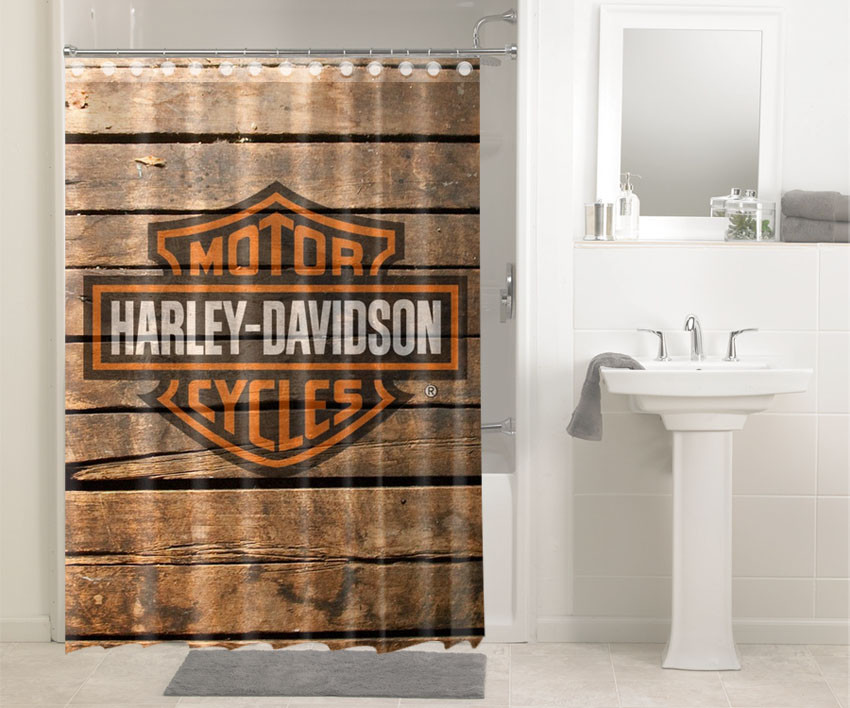 Harley Davidson Bathroom Decor
 Harley Davidson Motor Cycles Logo 3629 Shower Curtain