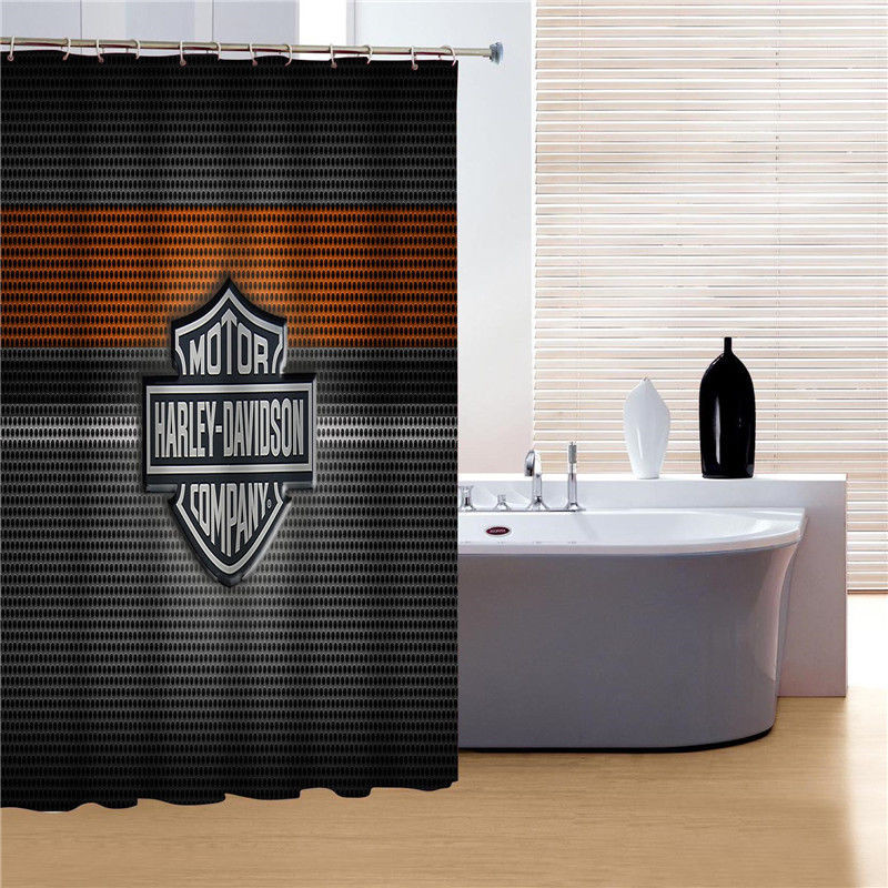 Harley Davidson Bathroom Decor
 Motor Harley Davidson Shower Curtain