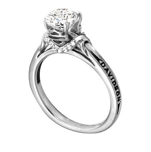 Harley Davidson Wedding Ring Sets
 Rolling Sculpture Engagement Ring Woman Fashion