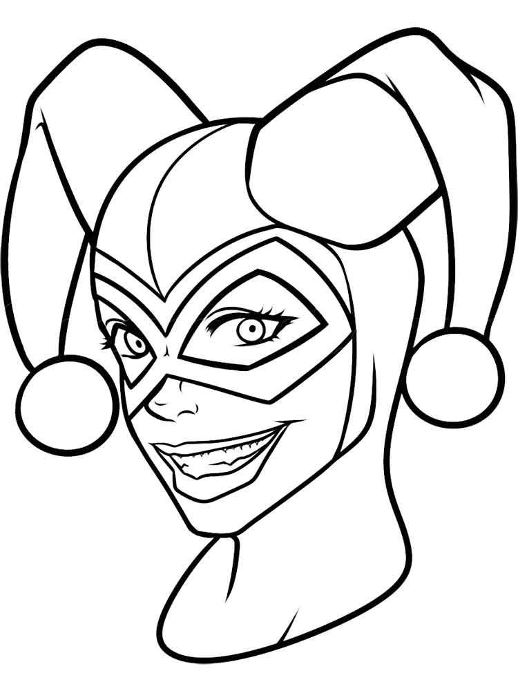 Harley Quinn Coloring Pages For Kids
 Pin on Black and white
