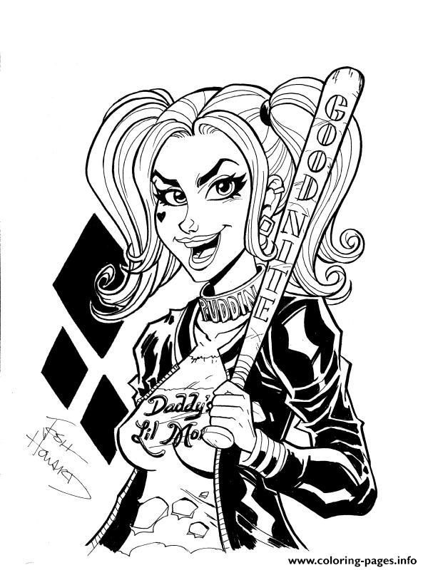 Harley Quinn Coloring Pages For Kids
 12 best ic Characters Coloring Pages images on