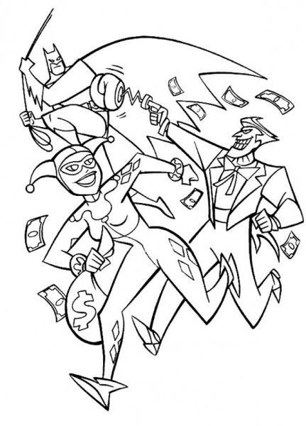 Harley Quinn Coloring Pages For Kids
 Harley Quinn and Joker Coloring Pages