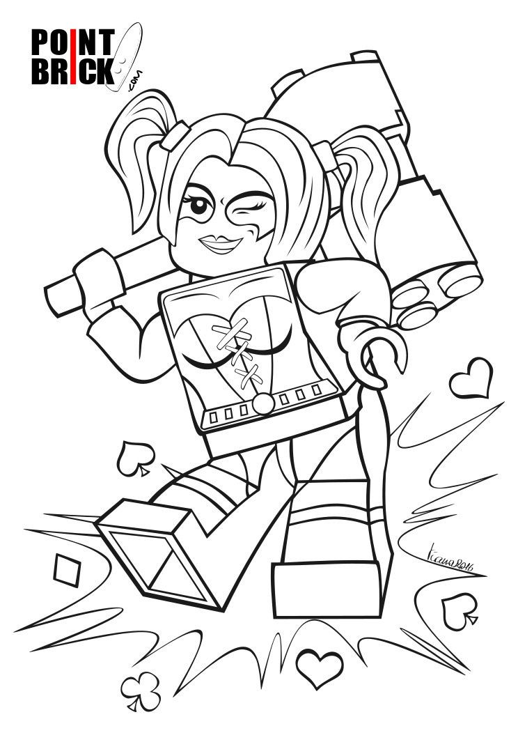 Harley Quinn Coloring Pages For Kids
 Pin on DC ics Coloring Pages