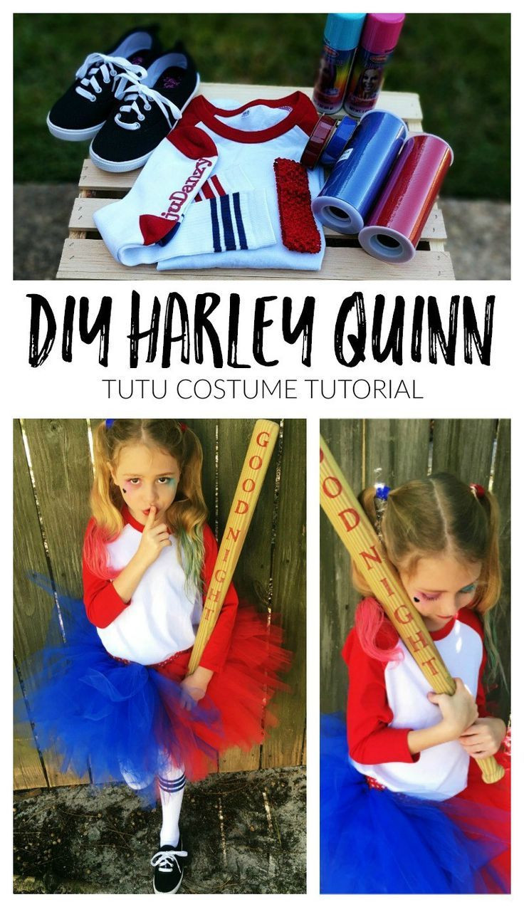 Harley Quinn Kids Costume DIY
 DIY Harley Quinn Tutu Costume