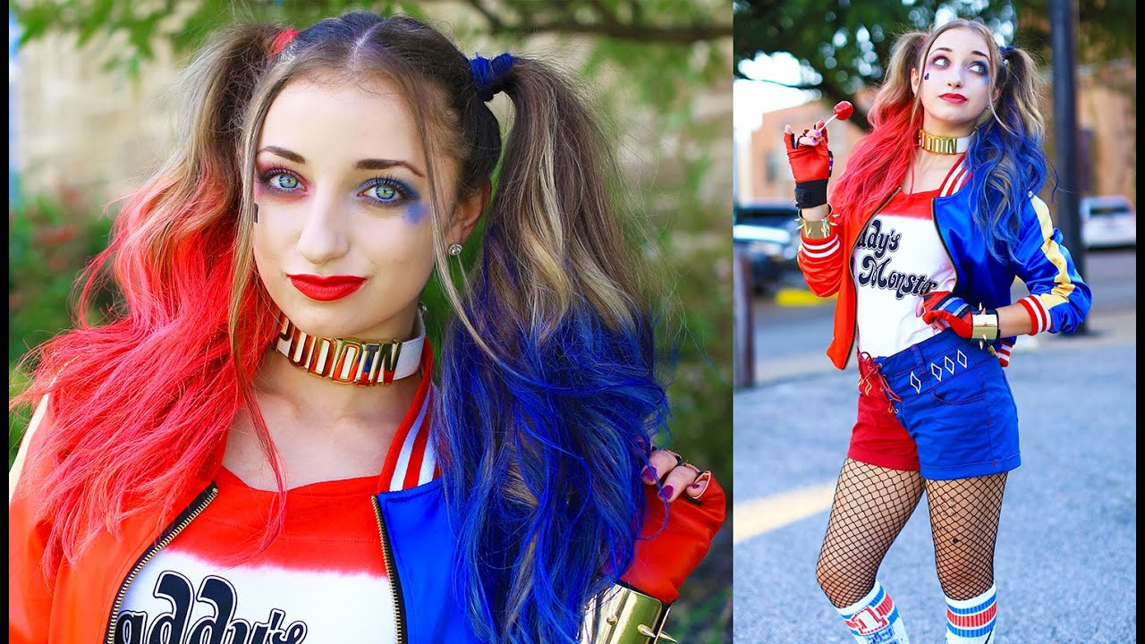 Harley Quinn Kids Costume DIY
 Harley Quinn Pigtails DIY Halloween Costumes