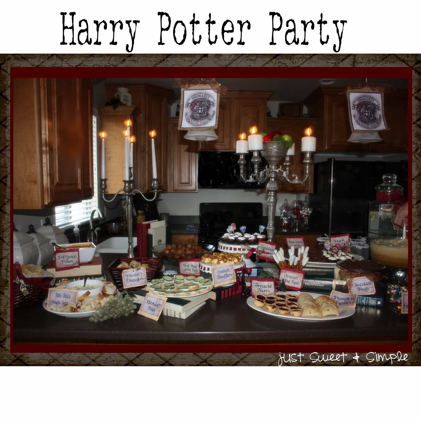 Harry Potter Birthday Decorations
 just Sweet and Simple Harry Potter Party
