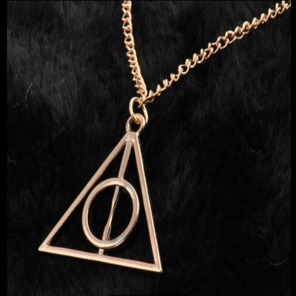 Harry Potter Necklace
 Harry Potter Deathly Hallows Chain Necklace with Triangle