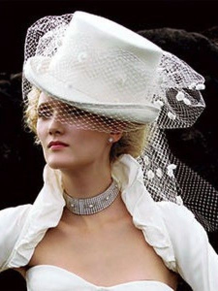 Hat With Veil For Wedding
 Wedding Top Hats for Women