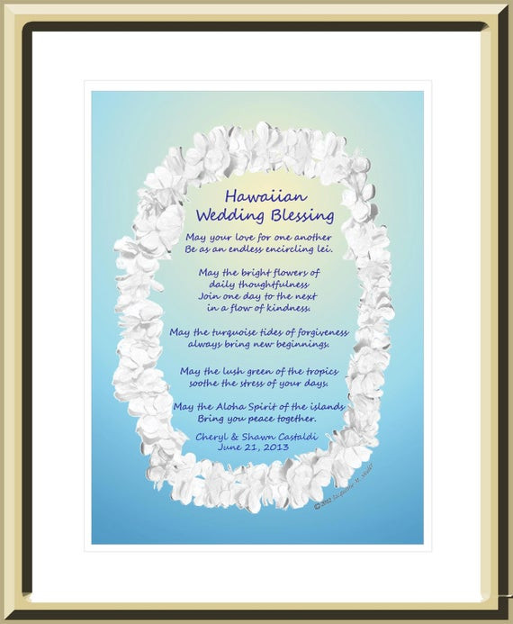 Hawaiian Wedding Gift Ideas
 Personalized Wedding Gift Hawaiian Wedding by