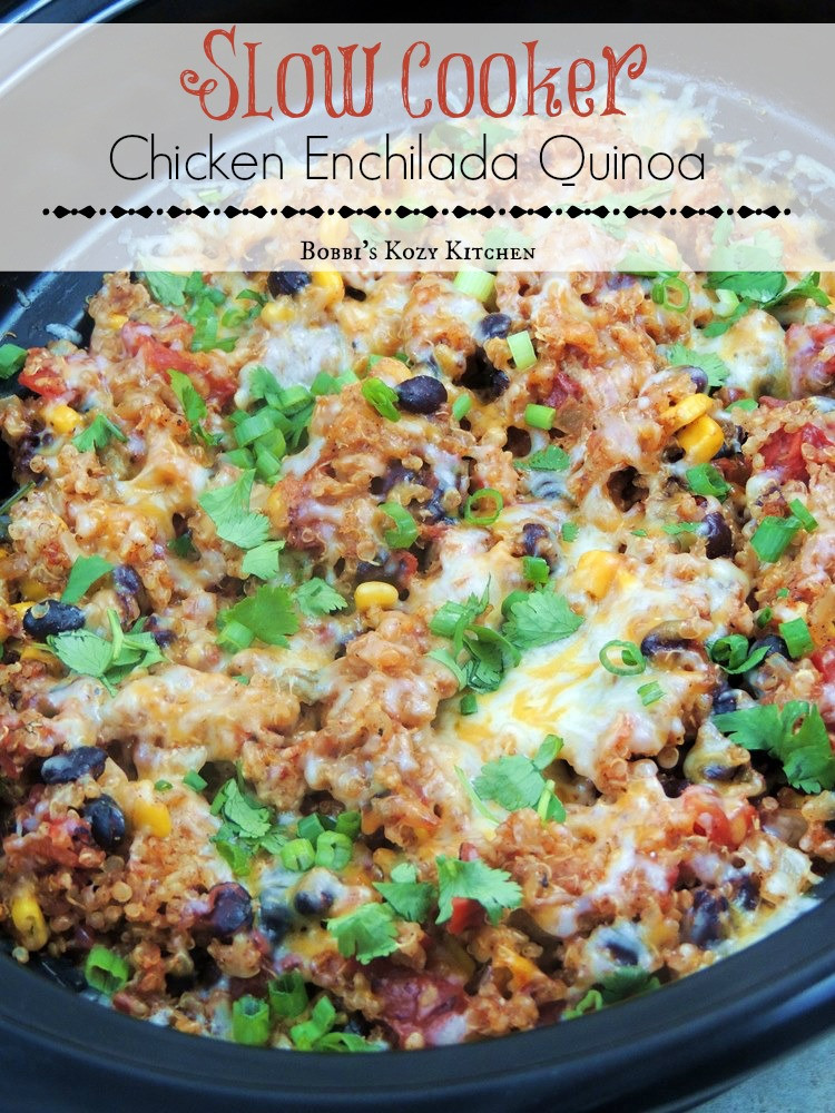 Healthy Chicken And Quinoa Recipes
 Slow Cooker Chicken Enchilada Quinoa