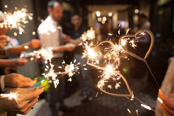 Heart Shaped Wedding Sparklers
 Go Out With A Bang Coordinating Sparkler Exits