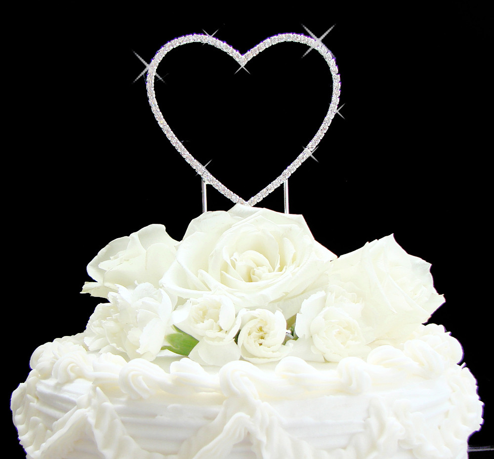 Heart Wedding Cake Toppers
 Renaissance Single Heart Wedding Cake Toppers Elegant