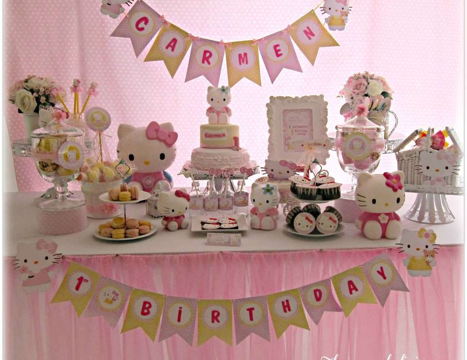 Hello Kitty Birthday Party
 Sweet Hello Kitty Birthday "Carmen s Sweet 1st Birthday