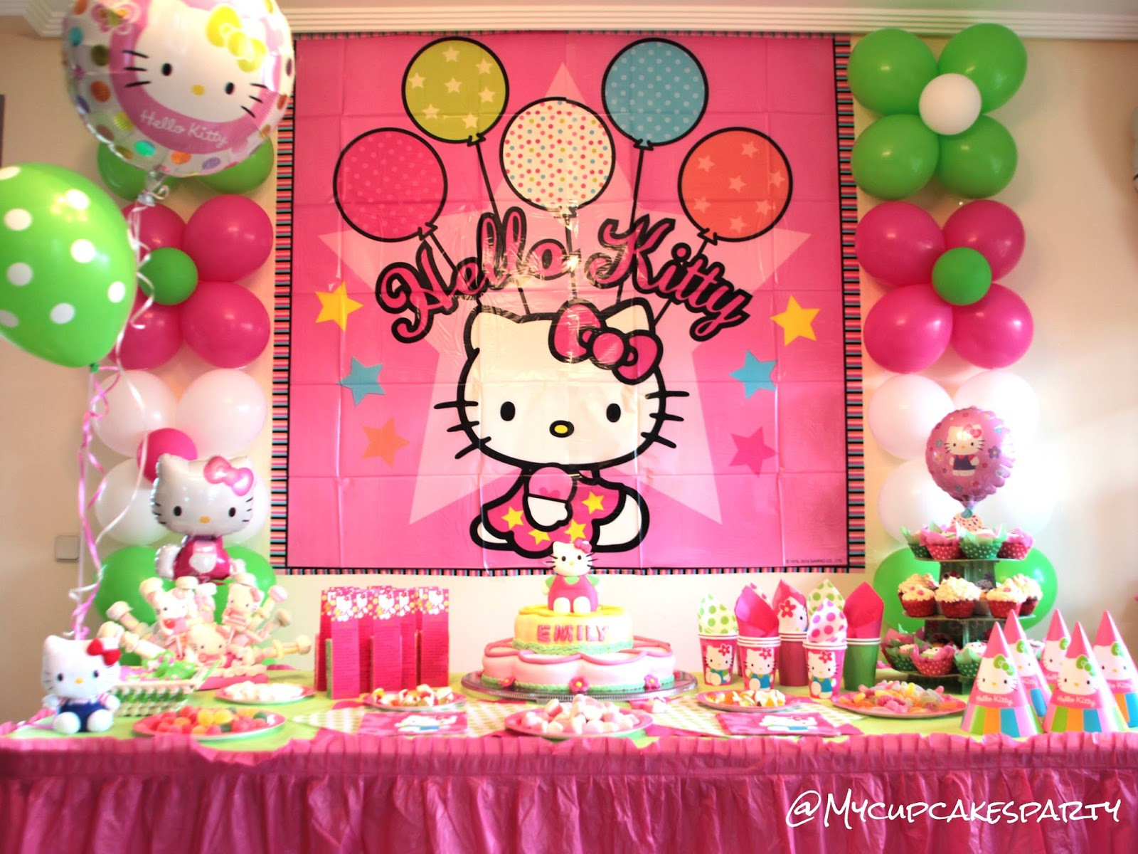 Hello Kitty Birthday Party
 My Cupcakes Party Decoration for Hello Kitty Party