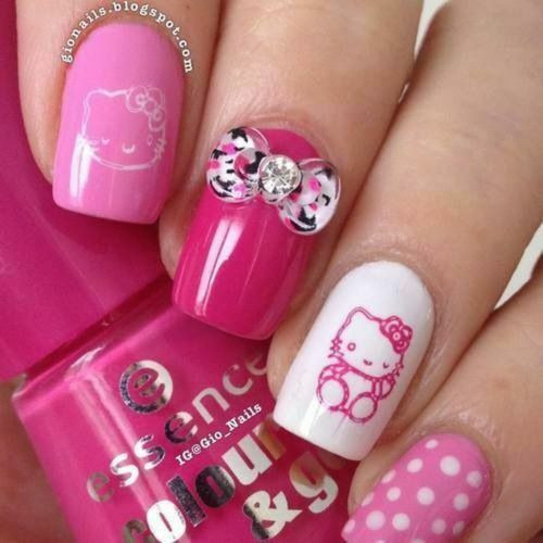 Hello Kitty Toe Nail Designs
 17 Best images about Hello Kitty nails on Pinterest