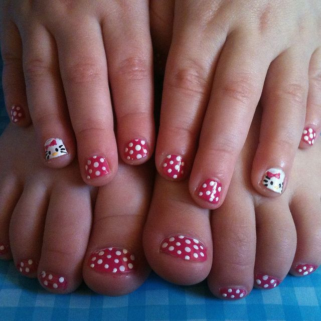 Hello Kitty Toe Nail Designs
 Toddler Hello Kitty Mani pedi nails and toenails Flickr