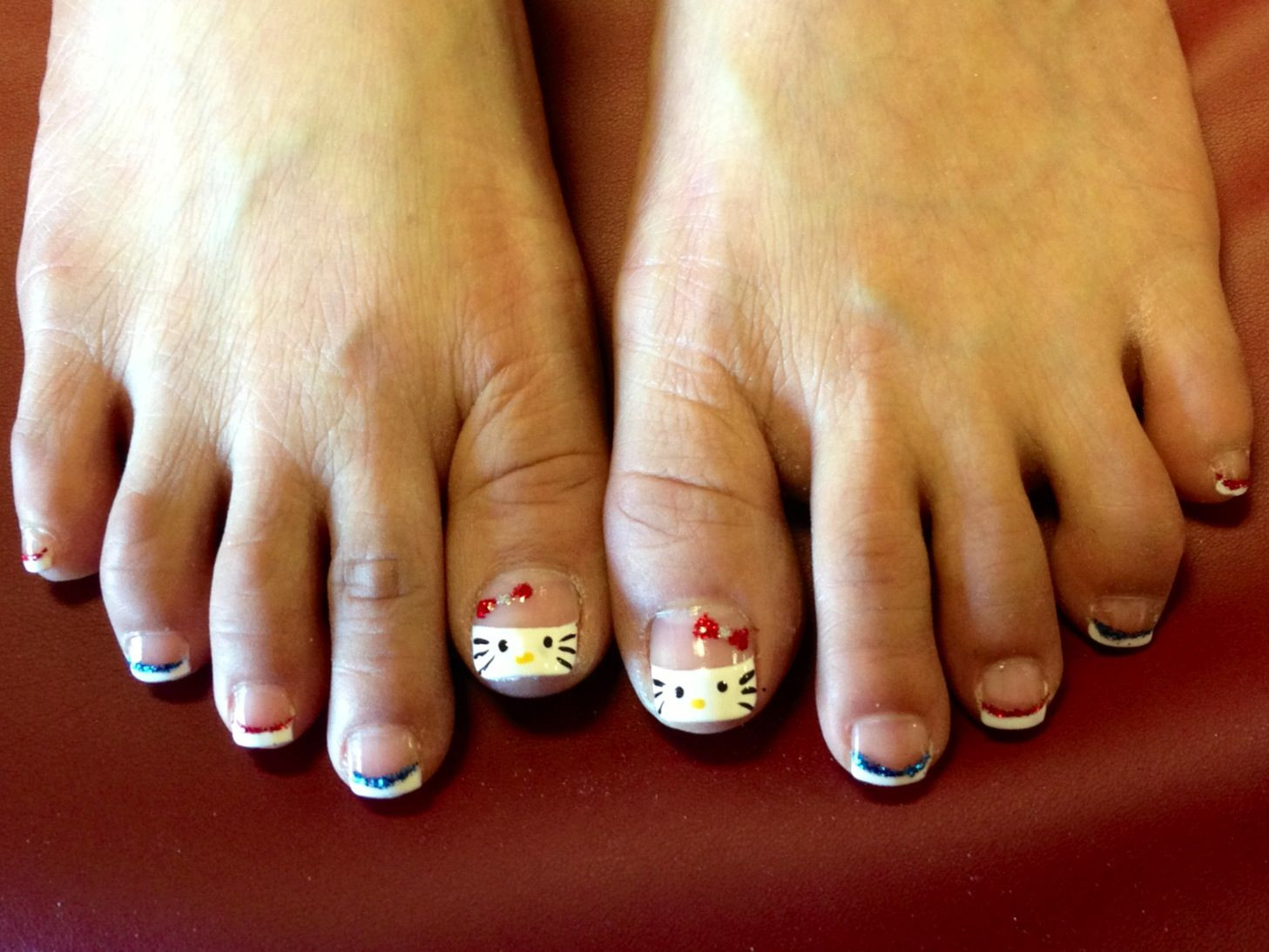 Hello Kitty Toe Nail Designs
 4th of July Hello Kitty toes