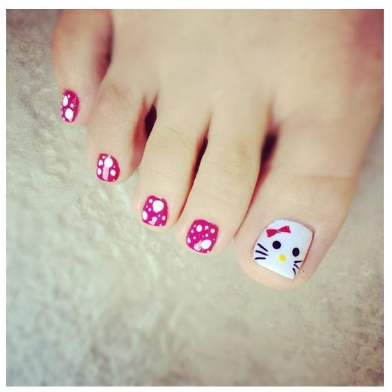 Hello Kitty Toe Nail Designs
 Hello Kitty Toe Nail Art