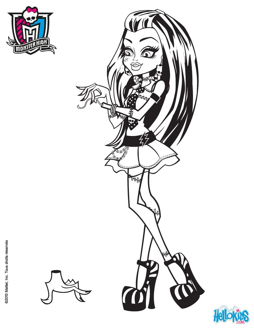 Hellokids Coloring Pages
 Frankie stein s dislocated hand coloring pages Hellokids