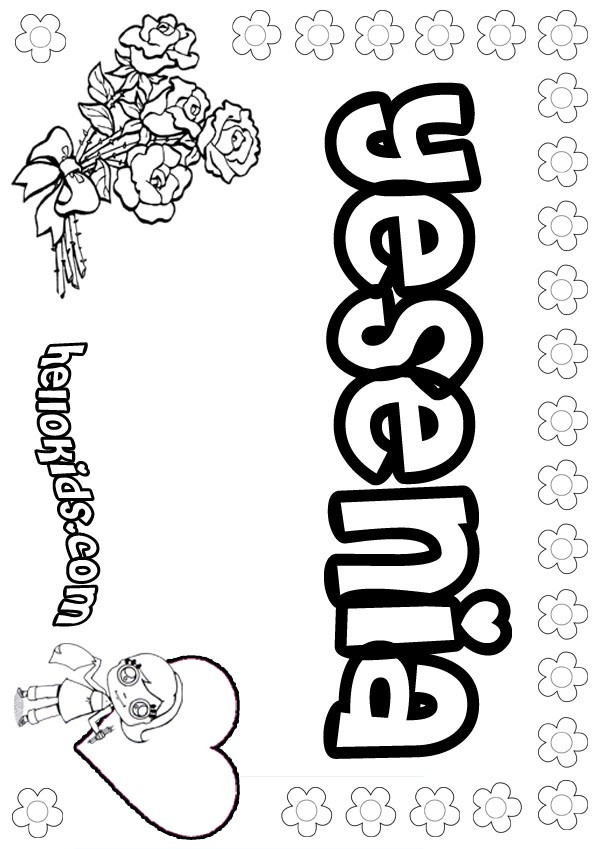 Hellokids Com Coloring Pages
 Yesenia coloring pages Hellokids