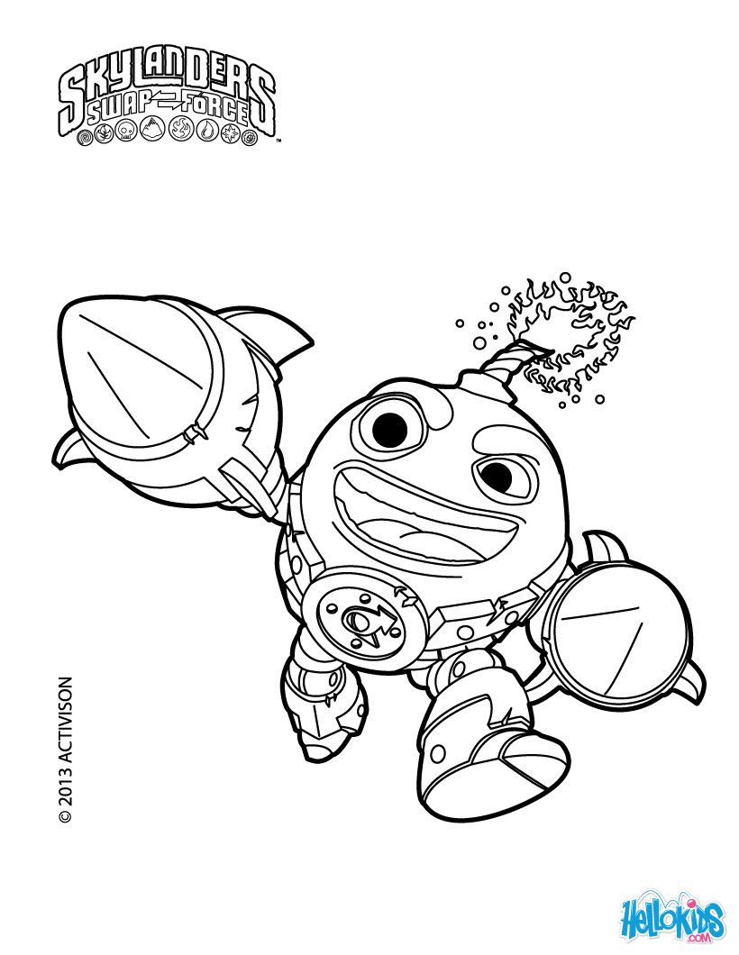 Hellokids.Com Coloring Pages Skylanders
 Count Down coloring page