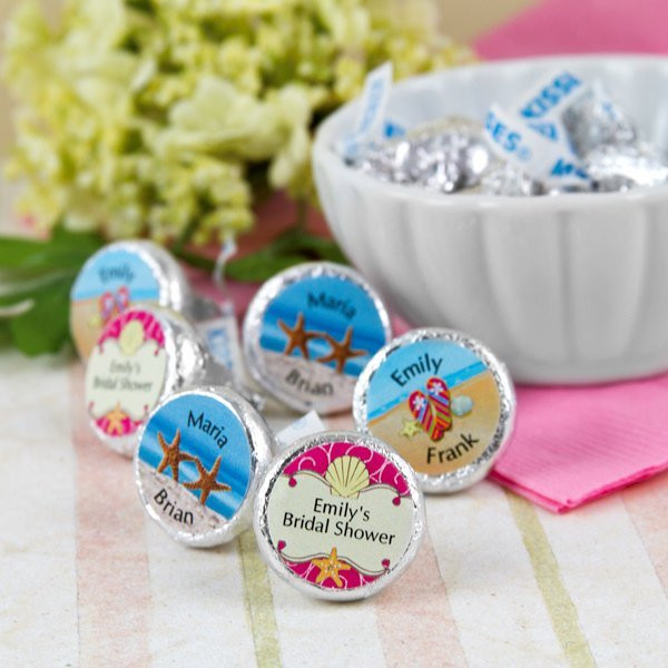 Hershey Kisses Wedding Favors
 Personalized Hershey s Kiss Beach Themed Wedding Favors