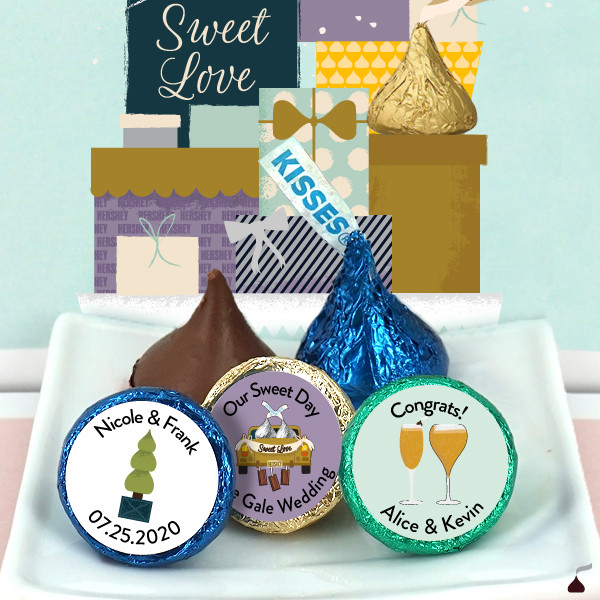 Hershey Kisses Wedding Favors
 Personalized Hershey Kisses Wedding Favors