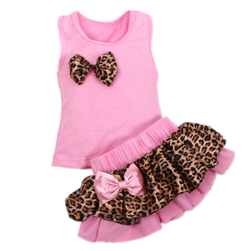 High Fashion Baby Clothing
 High Quality Fashion Baby Girls Clothes Sets Leopard