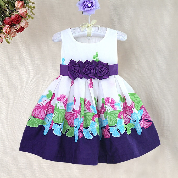 High Fashion Baby Clothing
 High quality toddler Girl Dresses butterfly pattern baby