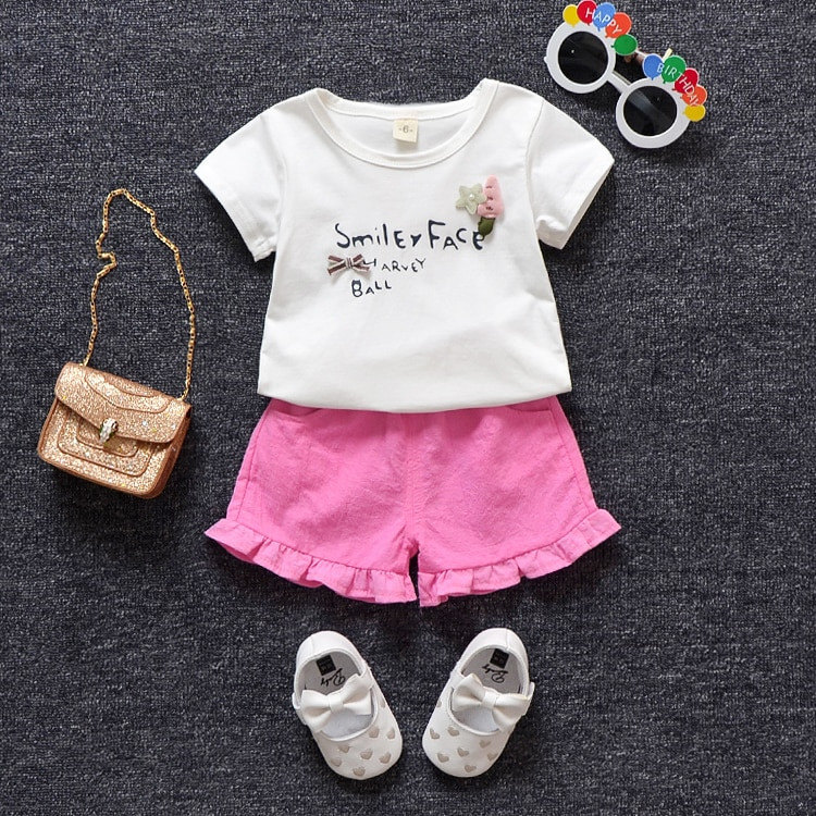 High Fashion Baby Clothing
 Baby Girls Clothes Summer New Fashion Style Cotton O neck
