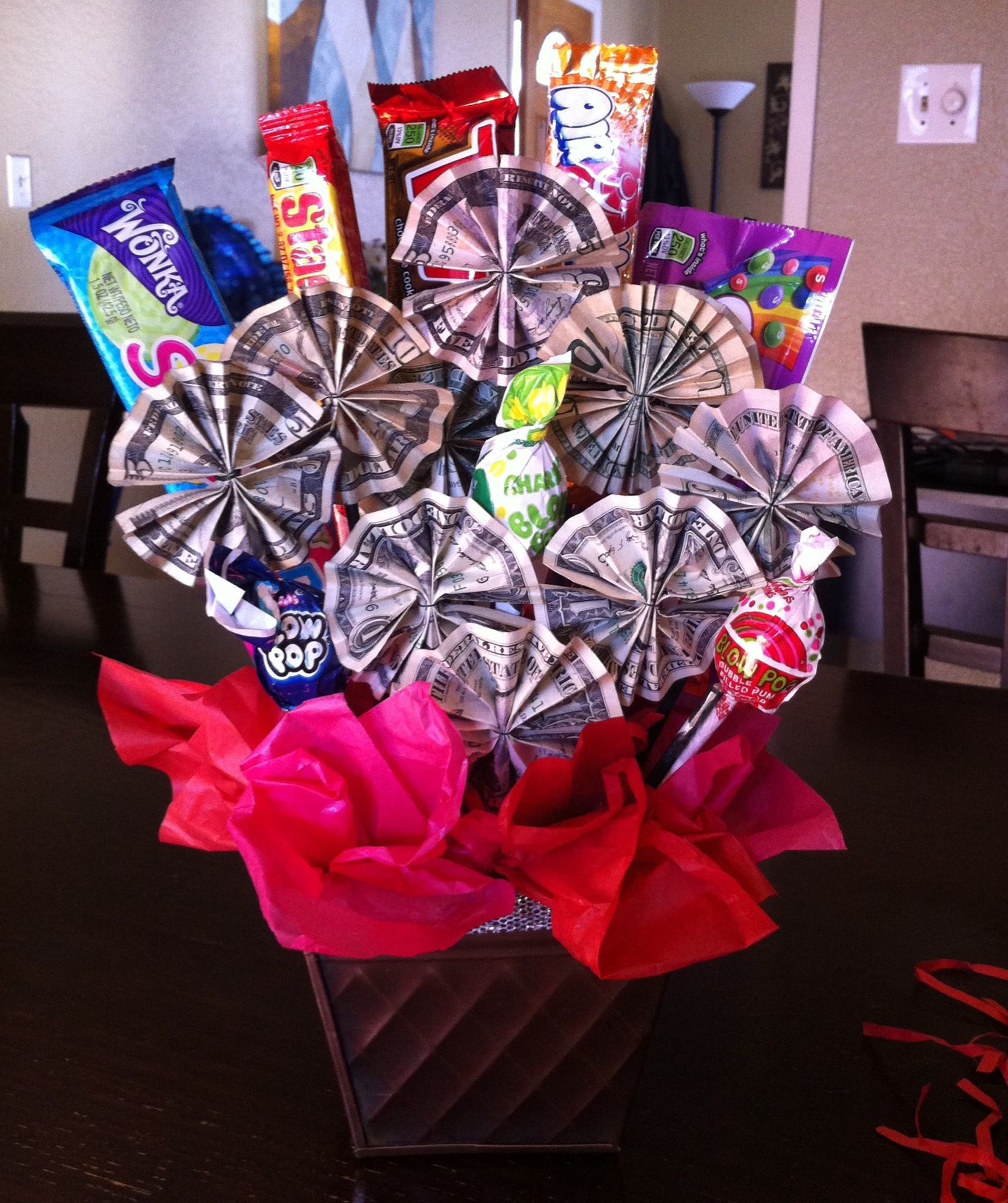 High School Graduation Gift Ideas For Niece
 Money candy bouquet I made this for my niece as a t