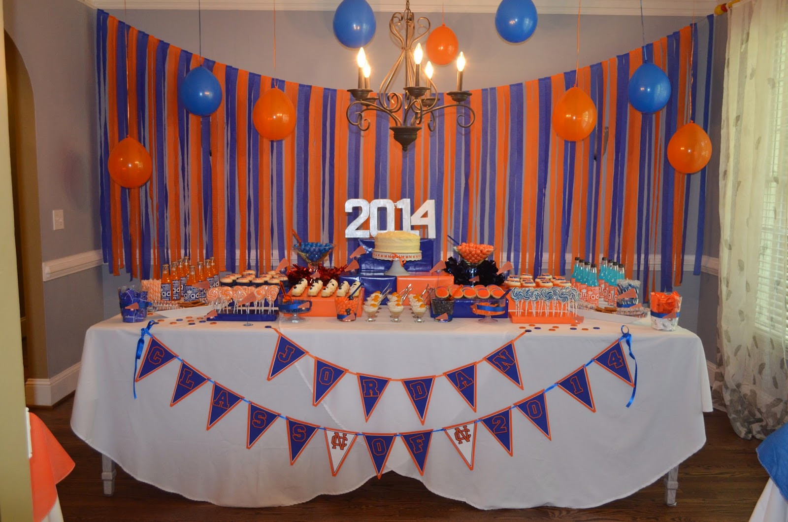 High School Graduation Ideas Party
 Cakegirl s Kitchen Blue and Orange Graduation Party