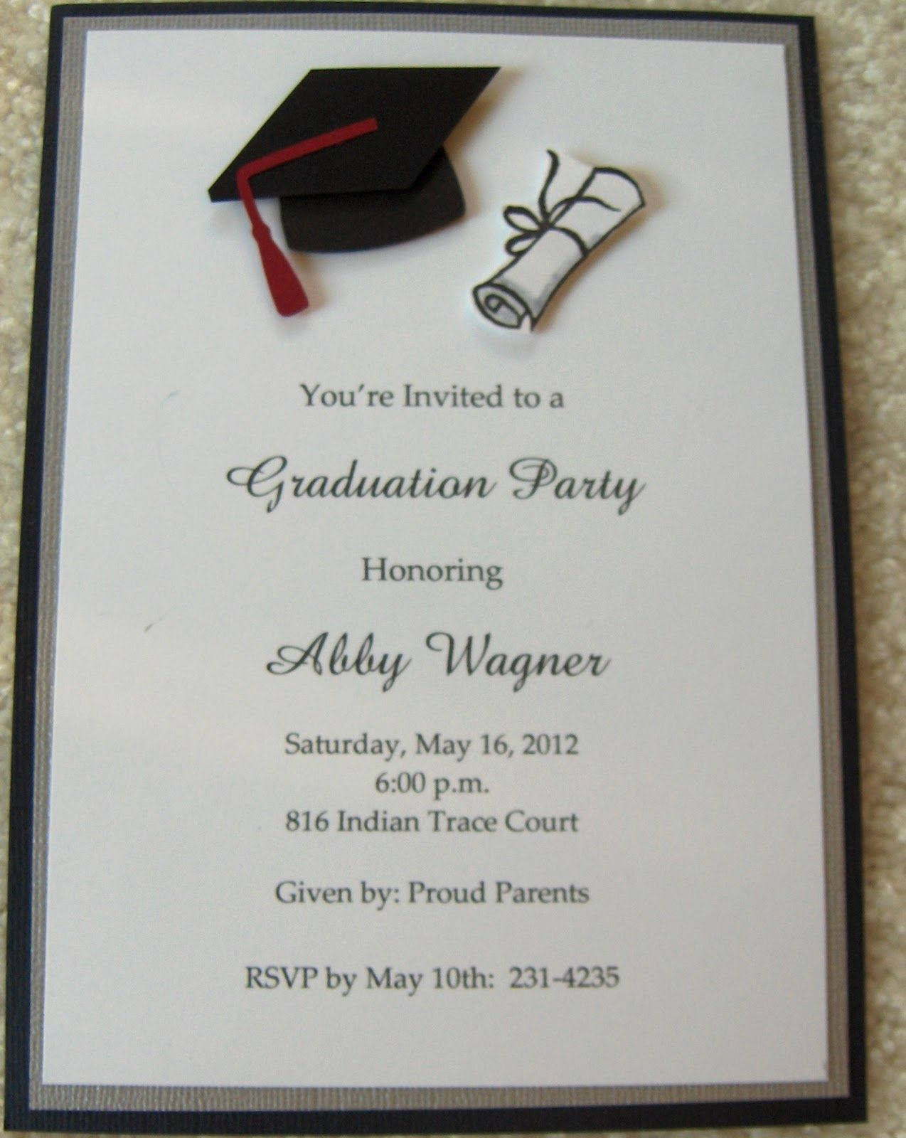 High School Graduation Party Invitation Ideas
 graduation invitations Google Search