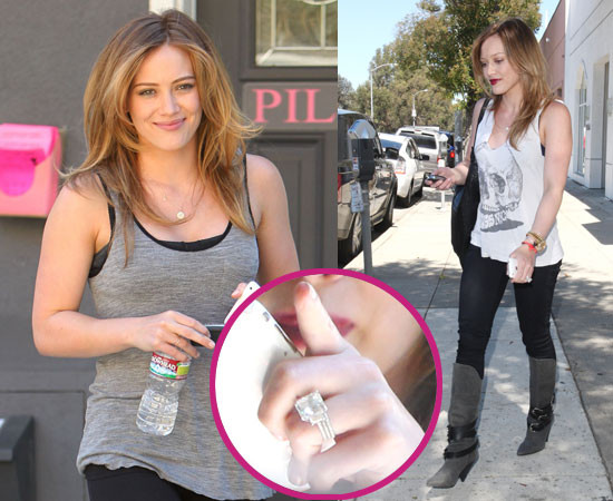 Hilary Duff Wedding Ring
 of Hilary Duff Wearing Her Wedding Ring
