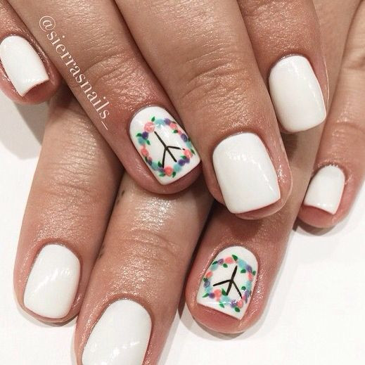 Hippie Nail Designs
 Peace nails in 2019