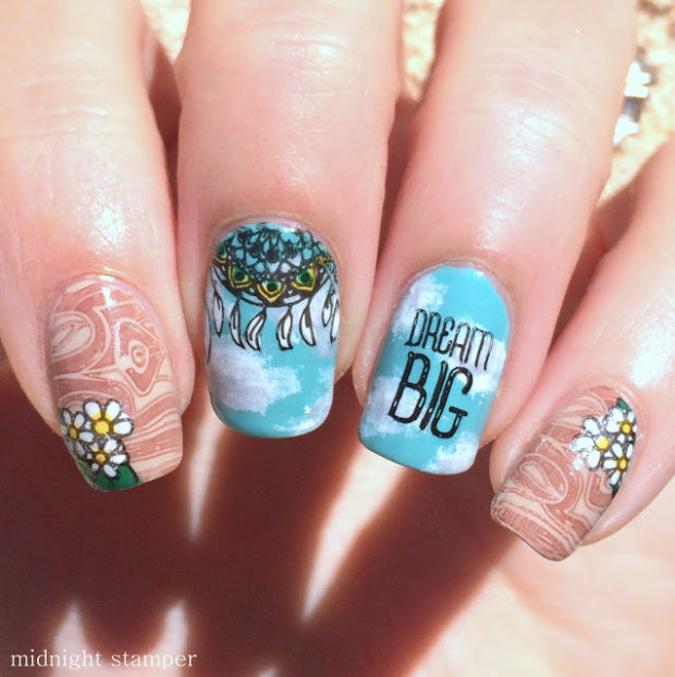 Hippie Nail Designs
 Hippy and Boho Nail Art Ideas for Cute Nails Style