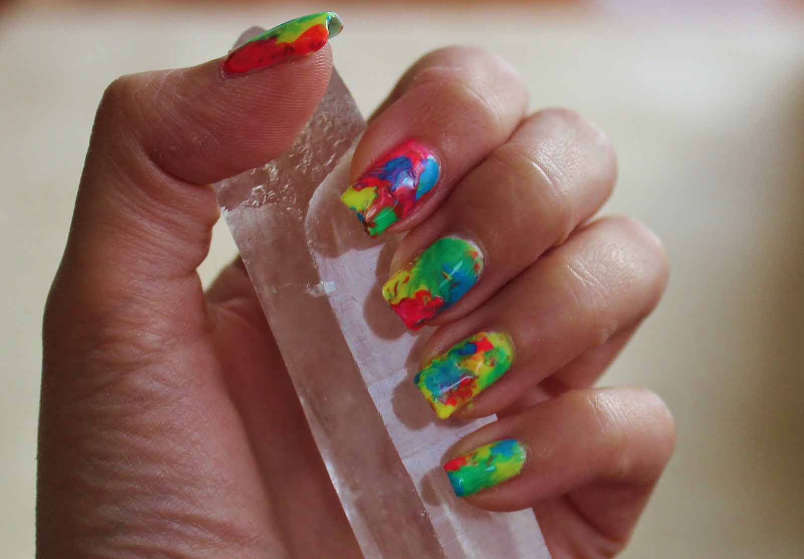 Hippie Nail Designs
 Simple Nail Art for Newbies Hippie Tie Dye Nails