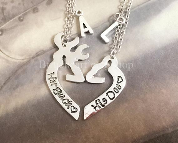His And Her Buck And Doe Necklaces
 Buck and Doe interlockingMatching Necklace His & Hers