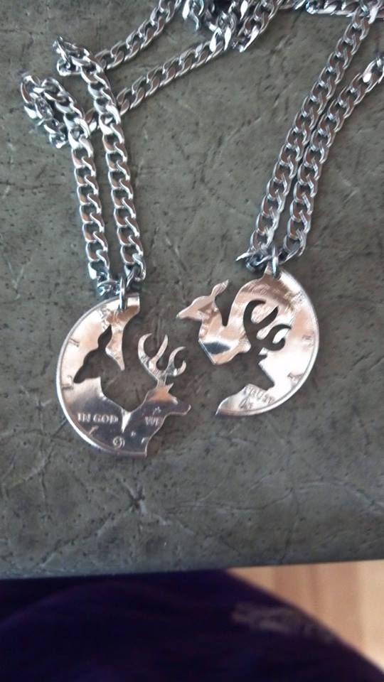 His And Her Buck And Doe Necklaces
 Pin by Megan Voigts on A Country Girl Can Survive