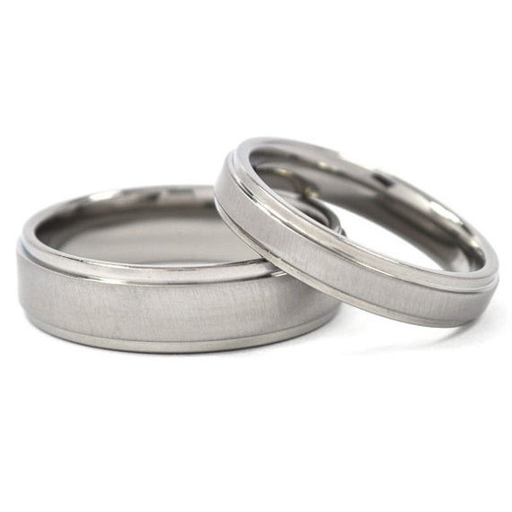 His And Hers Titanium Wedding Rings
 New His And Hers Wedding Band Set Titanium by