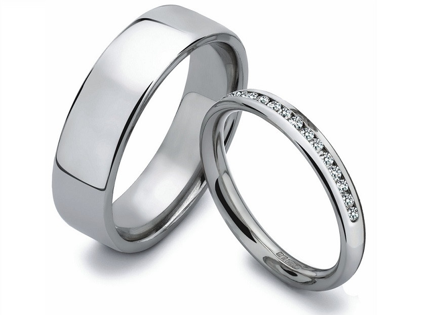 His And Hers Wedding Bands White Gold
 Engagement Ring Set For Young Couples